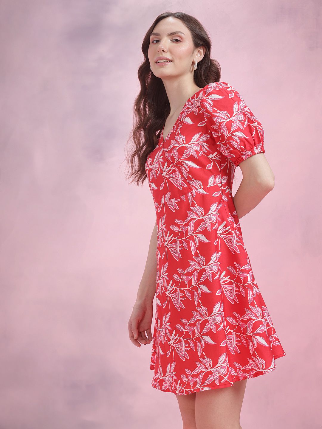 DressBerry Floral Printed A-Line Dress
