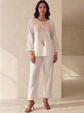 House of Chikankari Embroidered Ethnic Cotton Top