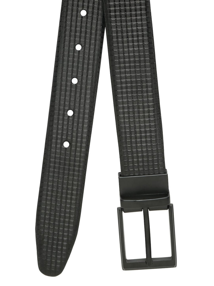 Teakwood Leathers Men Textured Leather Reversible Formal Belt