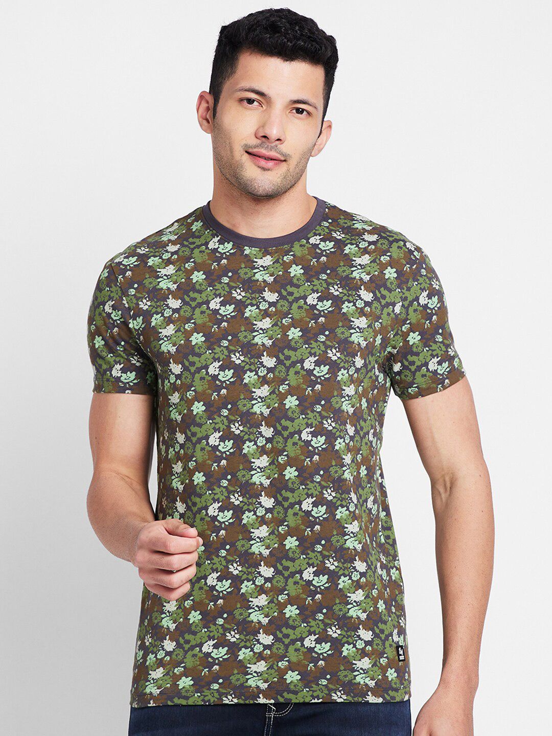 Being Human Floral Printed Pure Cotton T-shirt