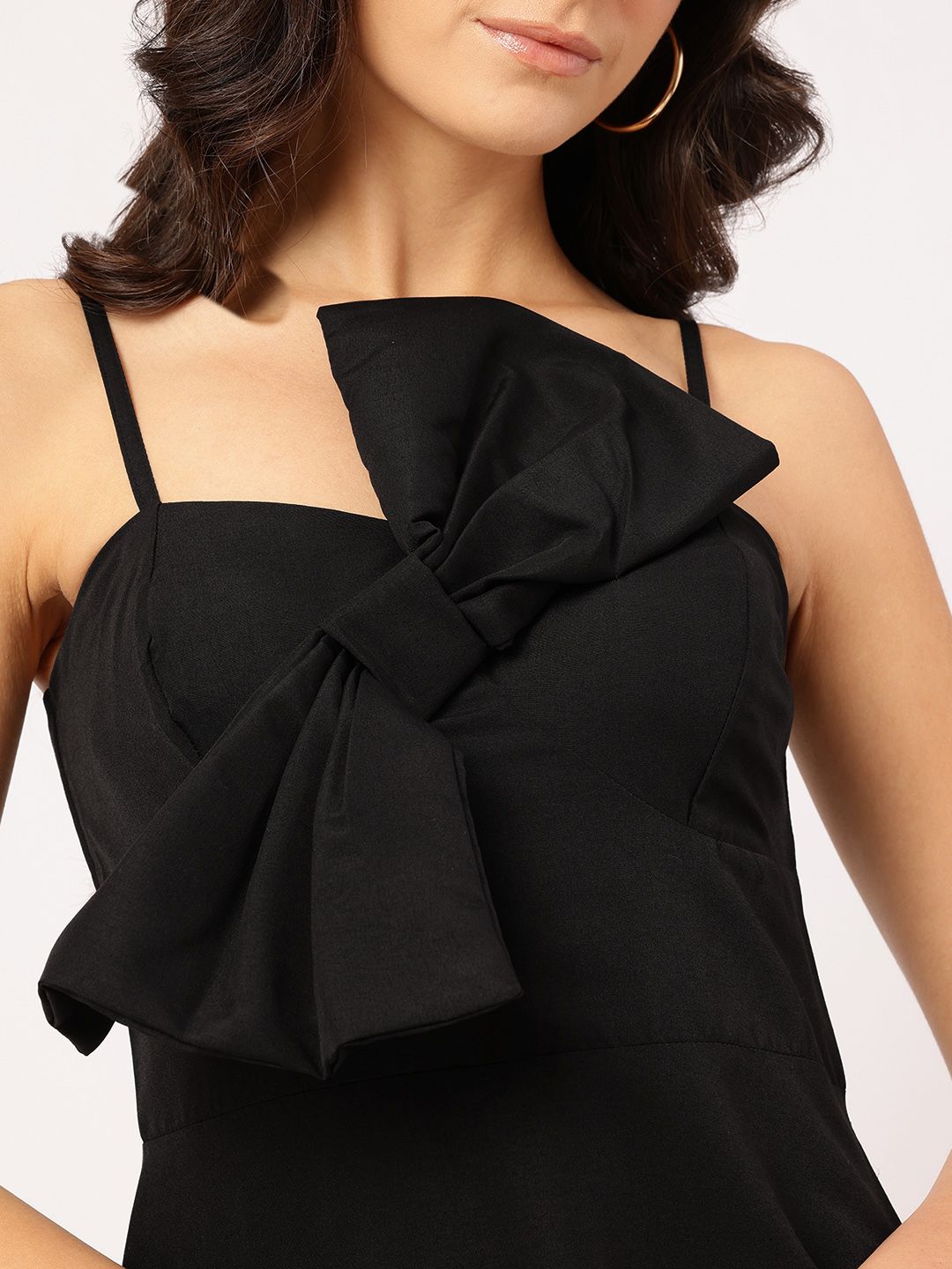 DressBerry Sassy Straps Front Bow A-Line Dress