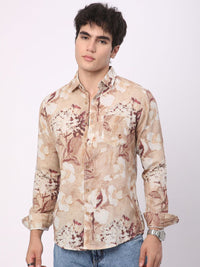 VASTRADO Men Classic Slim Fit Floral Opaque Printed Casual Shirt