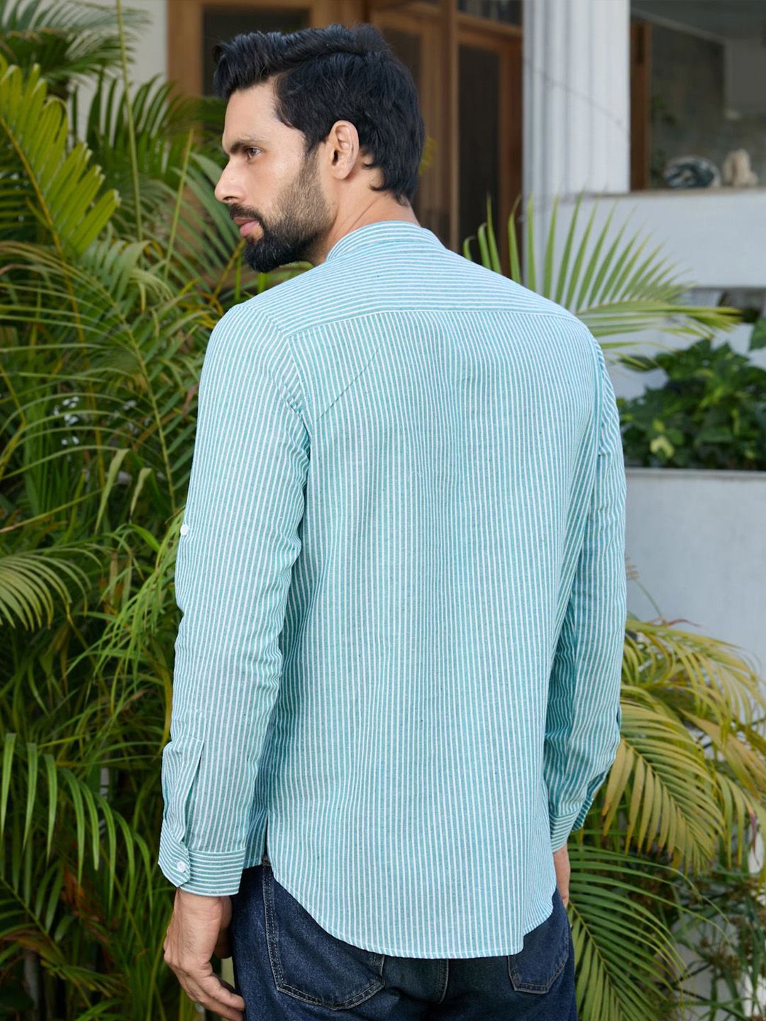 See Designs Men Striped Daily Cotton Straight Kurtas