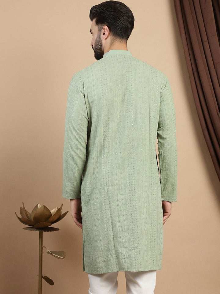 Anouk Mandarin Collar Lengan Panjang Cotton Kurta
