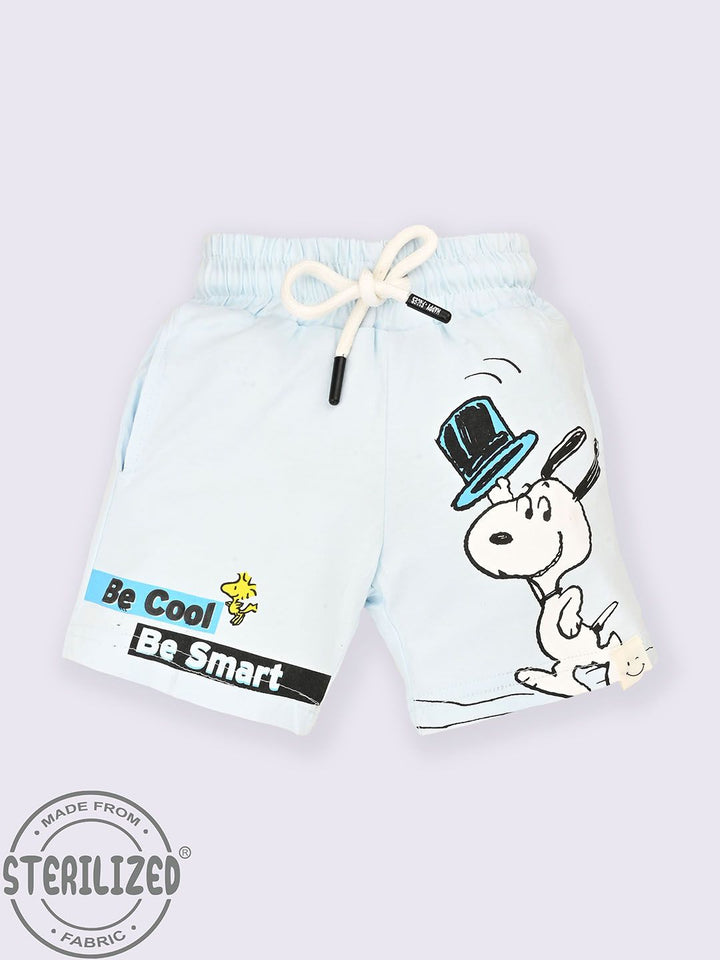 Happy Faces Boys Peanuts Printed Cotton Shorts