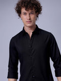 The Indian Garage Co Men Slim Fit Spread Collar Solid Casual Shirt