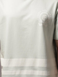 Eszett Ethnic Numero Brand Logo Cotton Round Neck Short Sleeves Oversized T-shirt