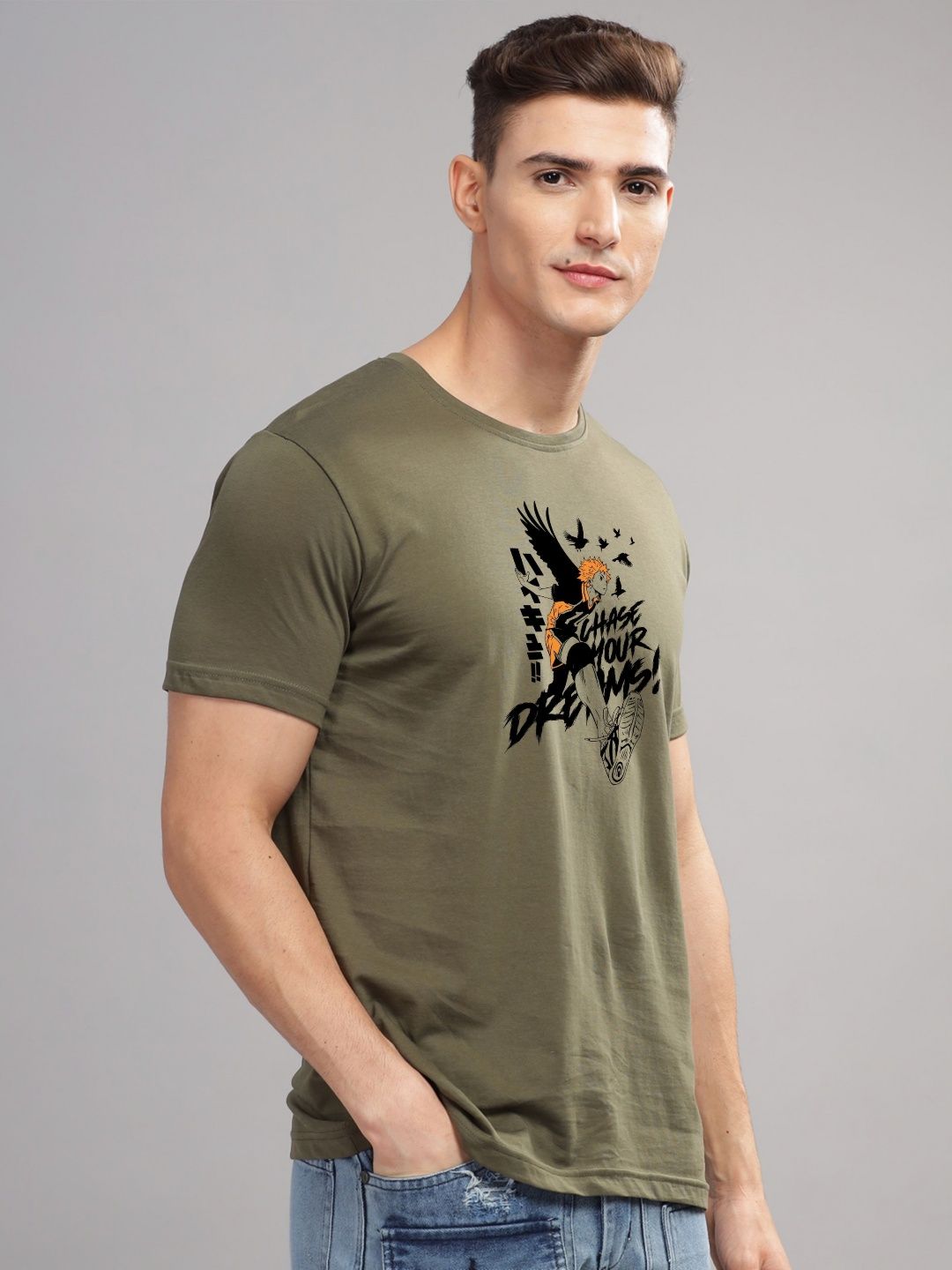 ADRO Men Typography Printed T-shirt