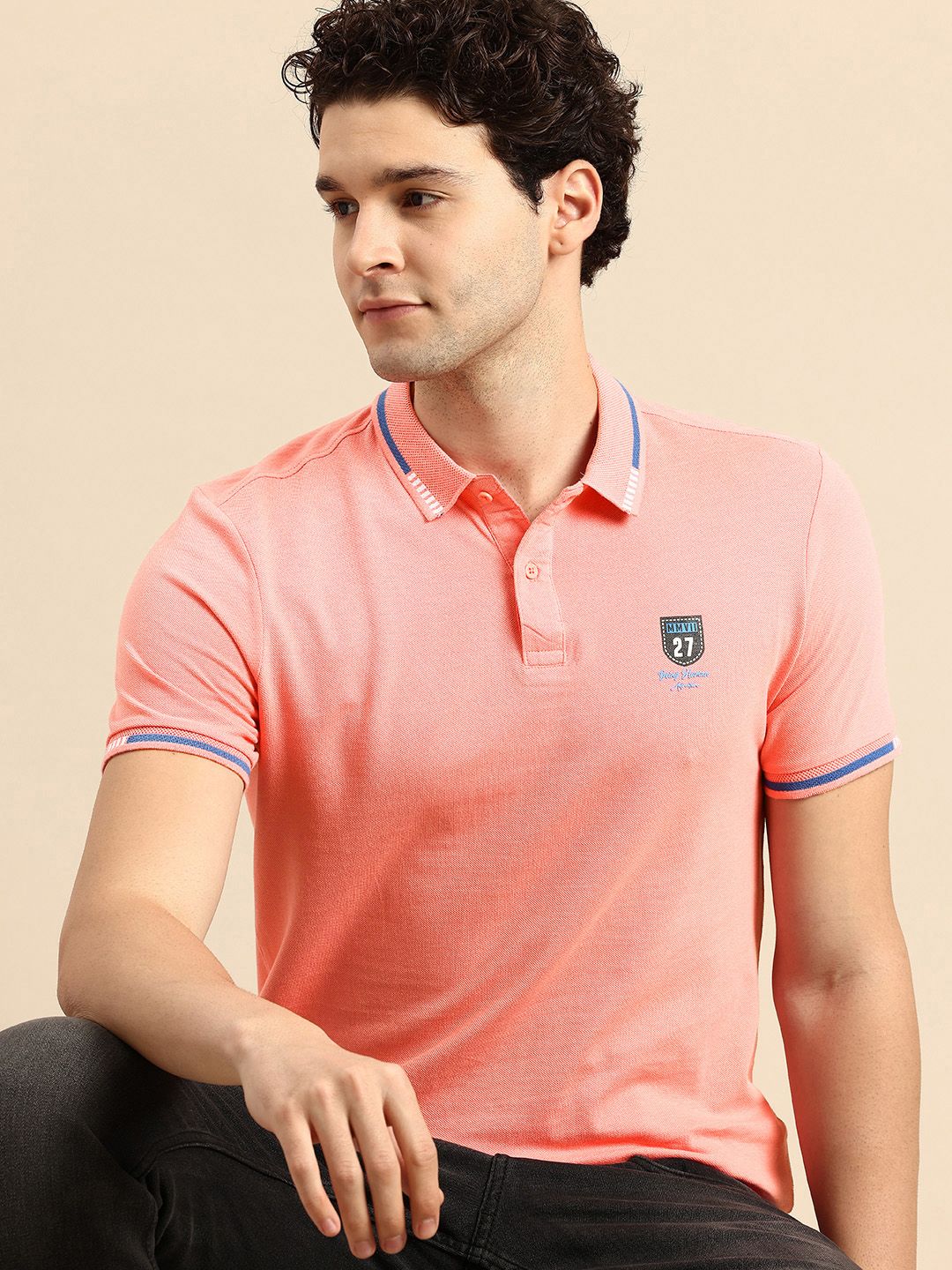 Being Human Polo Collar Pure Cotton T-shirt