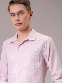 The Indian Garage Co. X Luxe Men Spread Collar Micro Checked Slim Fit Formal Shirt