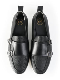 MONKSTORY Yacht Club Double Monk Slip-Ons - Black