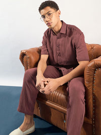 DENNISON Pure Cotton Oversized Shirt With Trousers Co-Ords