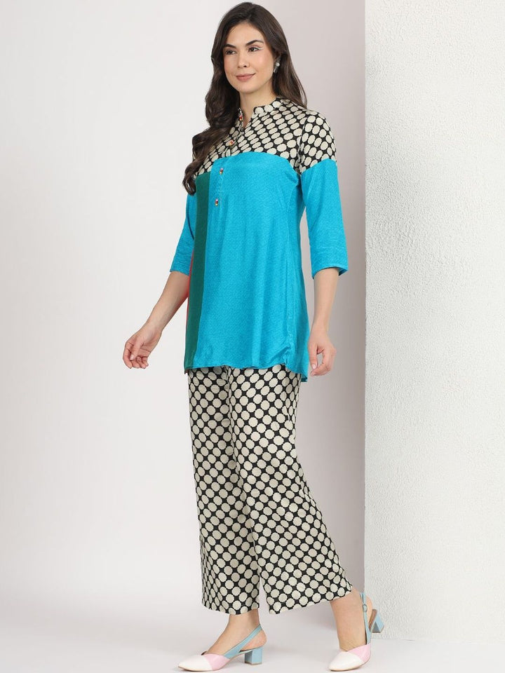 Mamicha Colourblocked Tunic with Palazzos