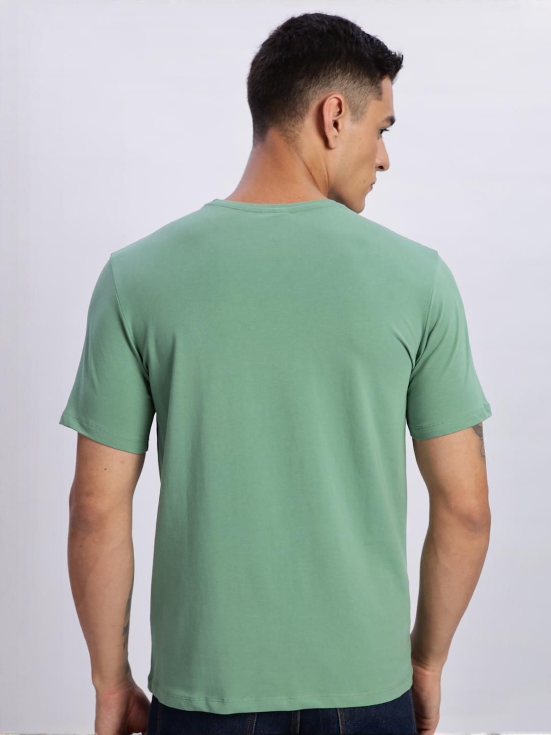 ADRO Men Sea Green Tshirts