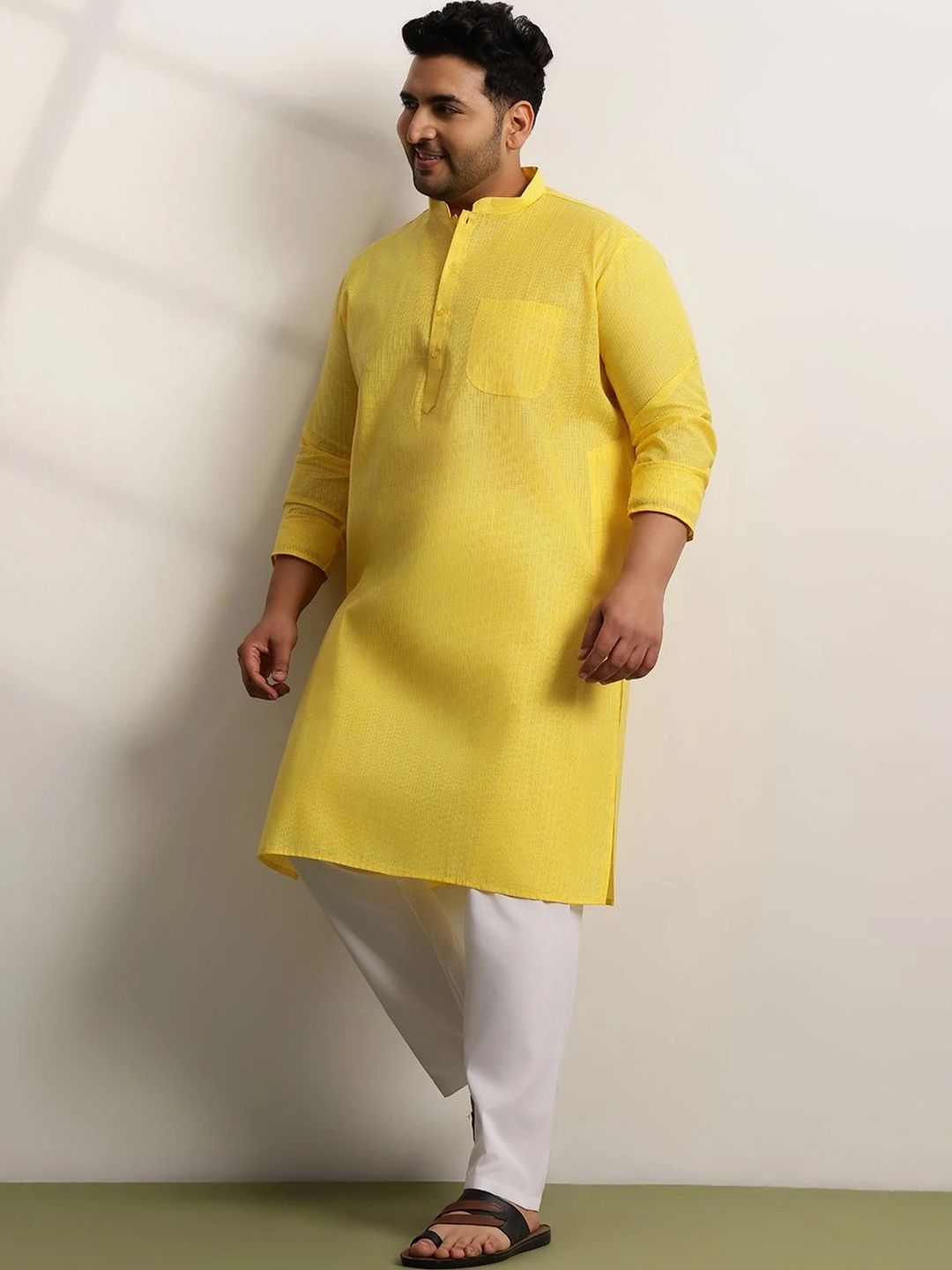 SOJANYA PLUS Men Regular Pure Cotton Kurta with Pyjamas