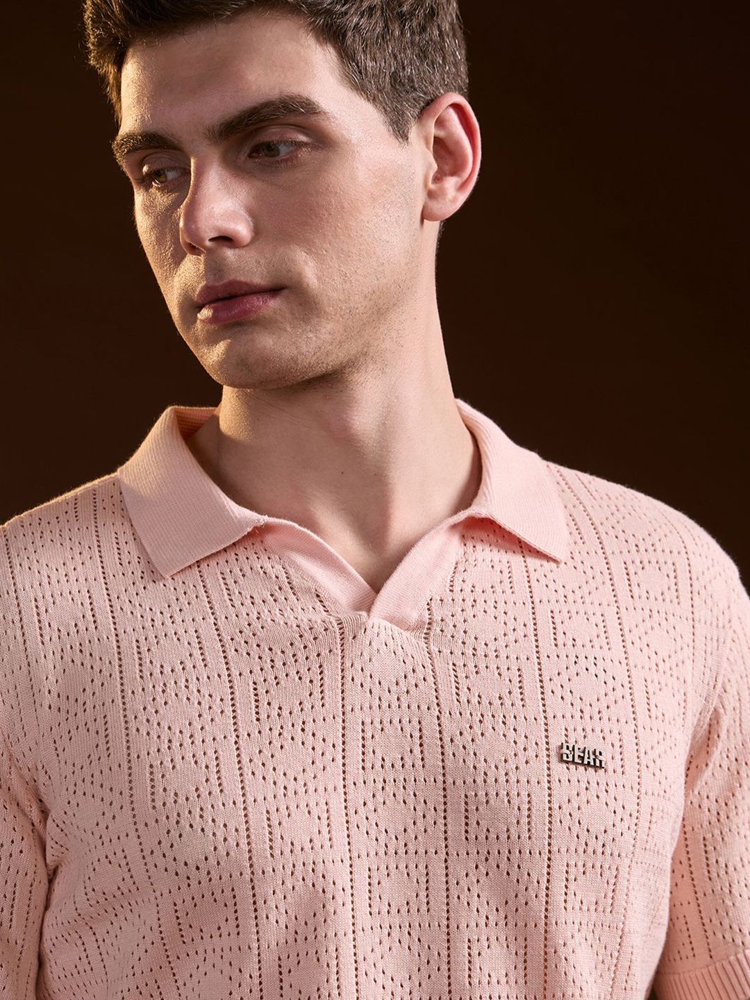 THE BEAR HOUSE Men Polo Collar Slim Fit T-shirt
