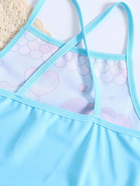 YK Girls Printed Swimwear Bodysuit