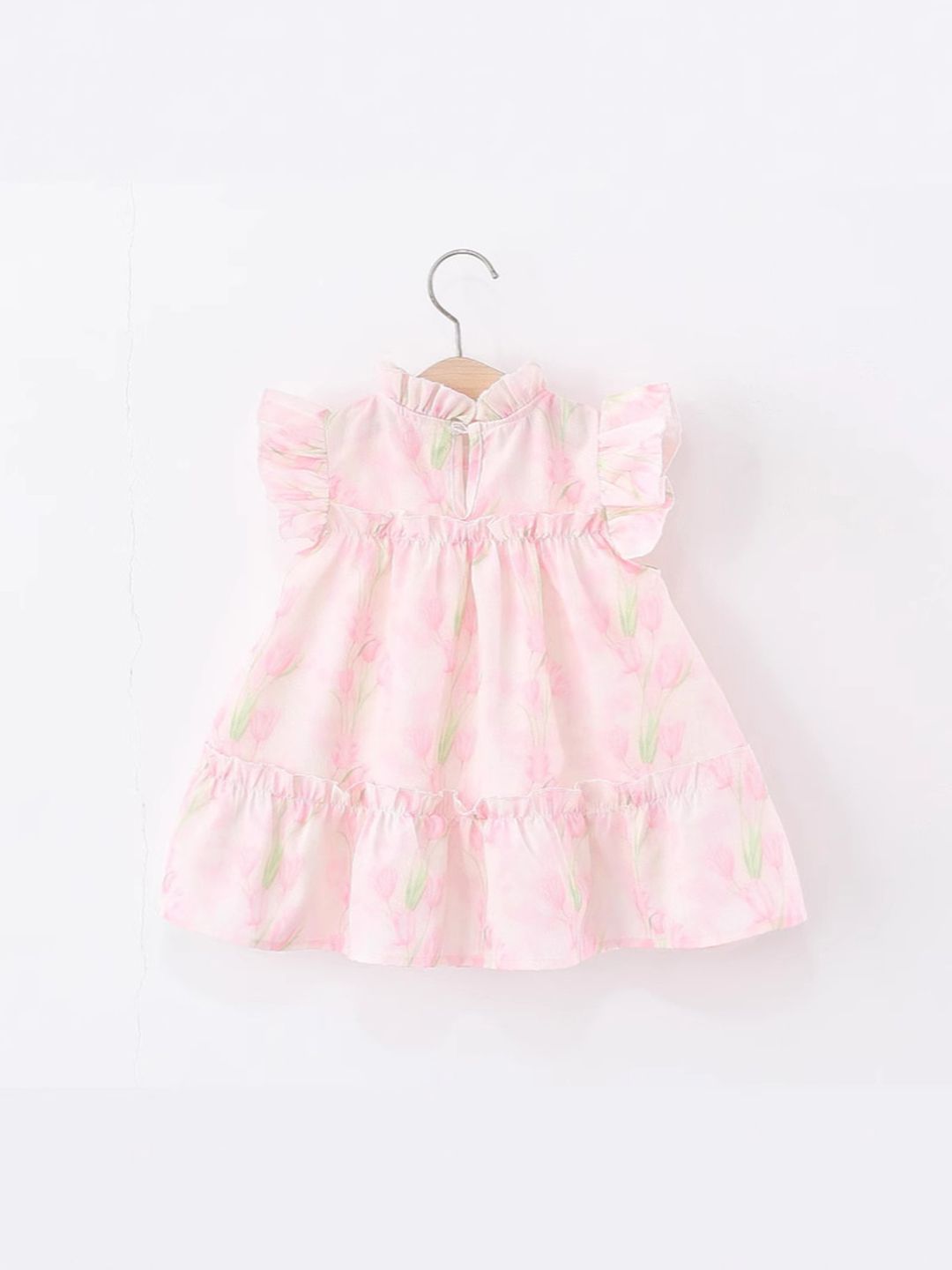 YK Flutter Sleeve A-Line Dress