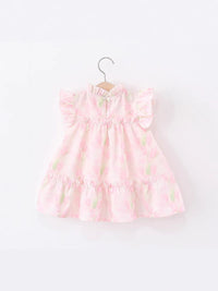 YK Flutter Sleeve A-Line Dress