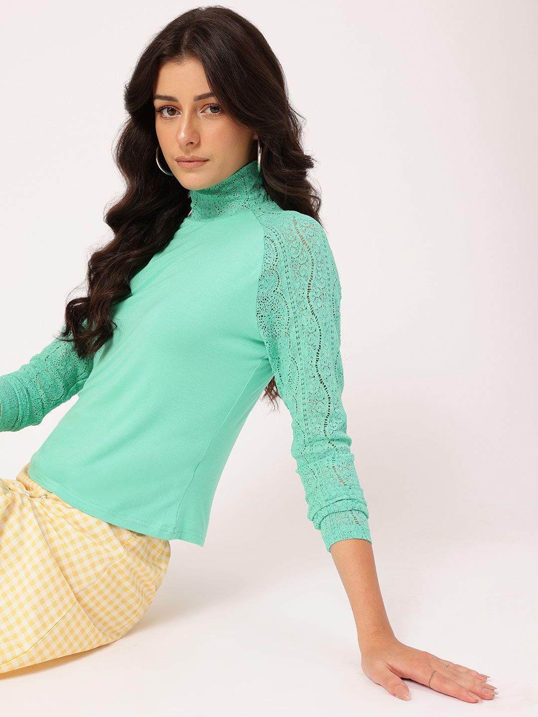 DressBerry Cottagecore Chic Lace Inserts Top