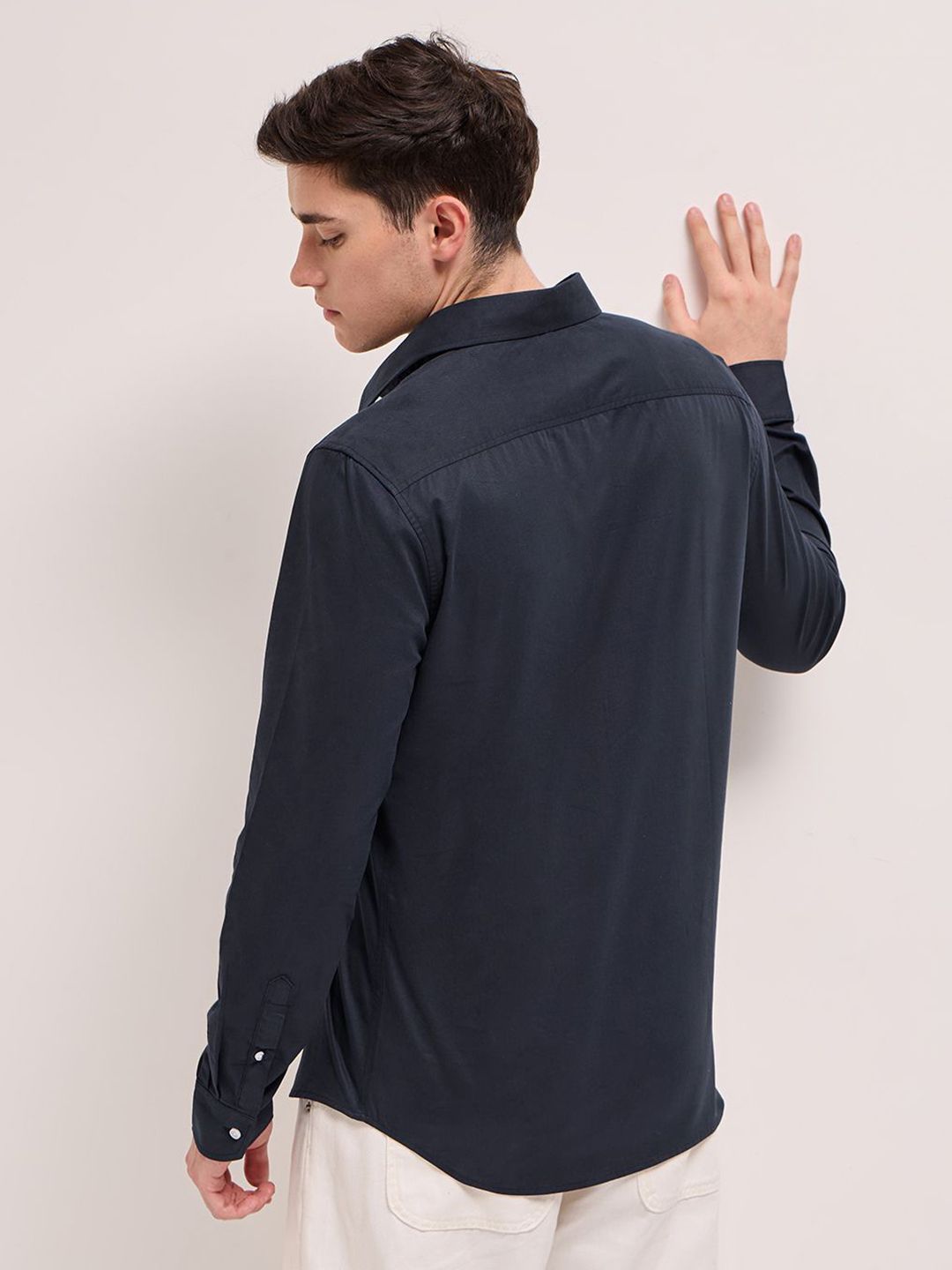 THE BEAR HOUSE Slim Fit Pure Cotton Casual Shirt