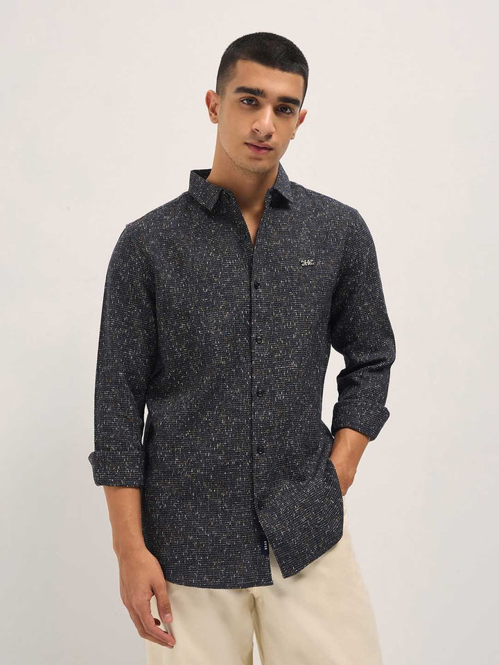 THE BEAR HOUSE Men Slim Fit Casual Shirt
