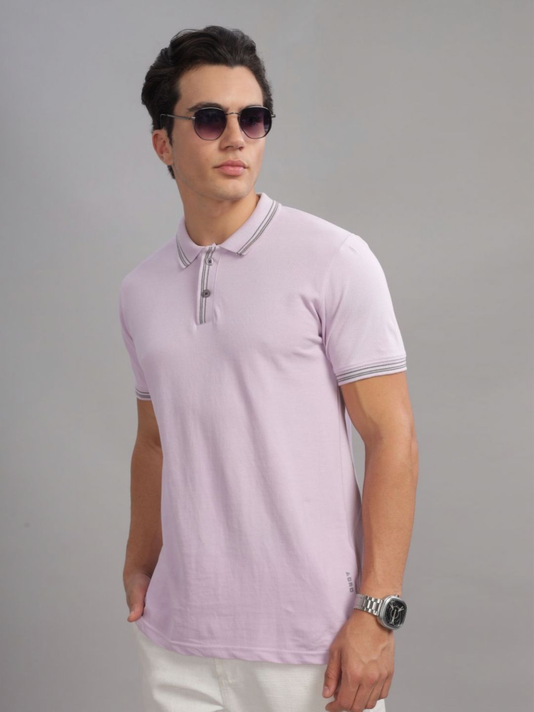 ADRO Men Polo Collar T-shirt