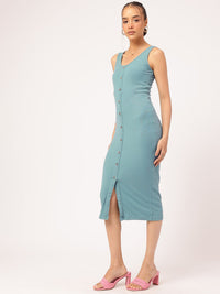 DressBerry Ribbed Bodycon Midi Dress