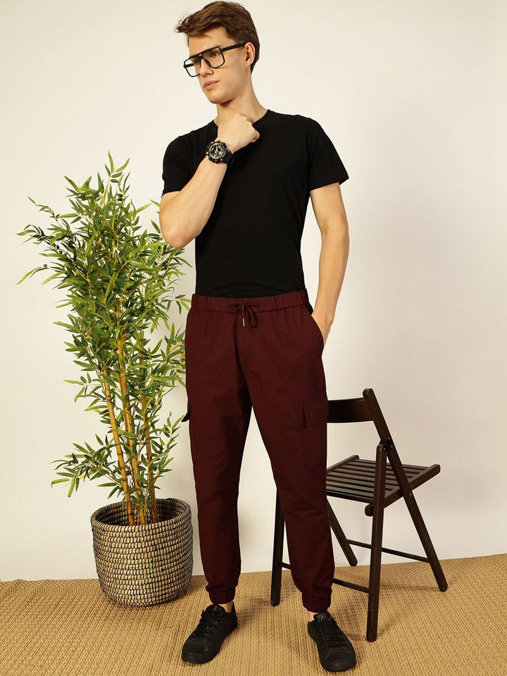 Thomas Scott Men Smart Slim Fit Cargos Trousers