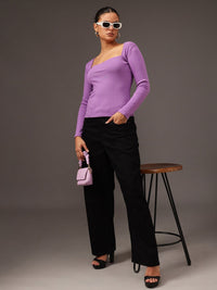 STREET 9 Women Square Neck Cotton Crop Top