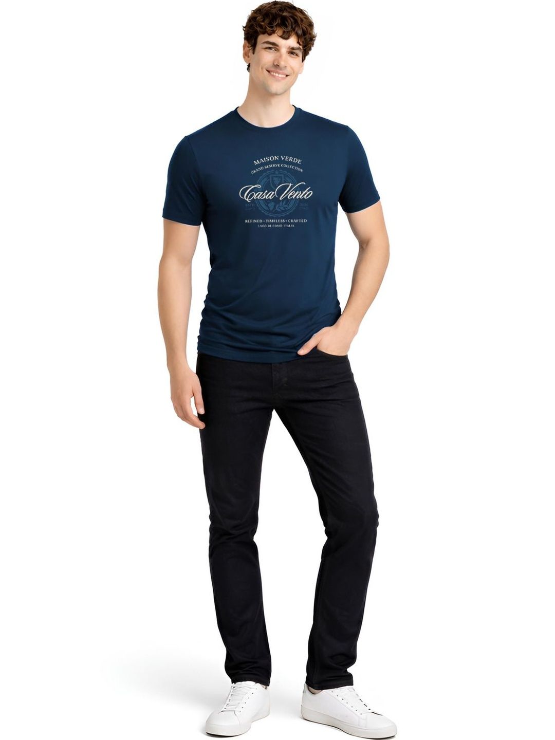 ADRO Men Typography Printed T-shirt