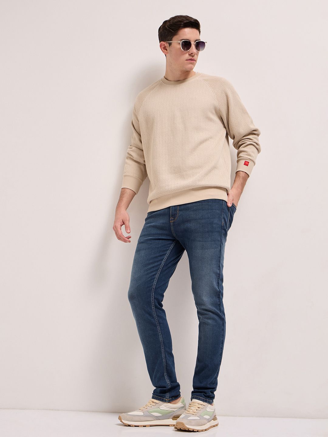 THE BEAR HOUSE Men Slim Fit Light Fade Jeans
