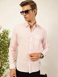 Thomas Scott Men Smart Spread Collar Vertical Striped Cotton Slim Fit Casual Shirt