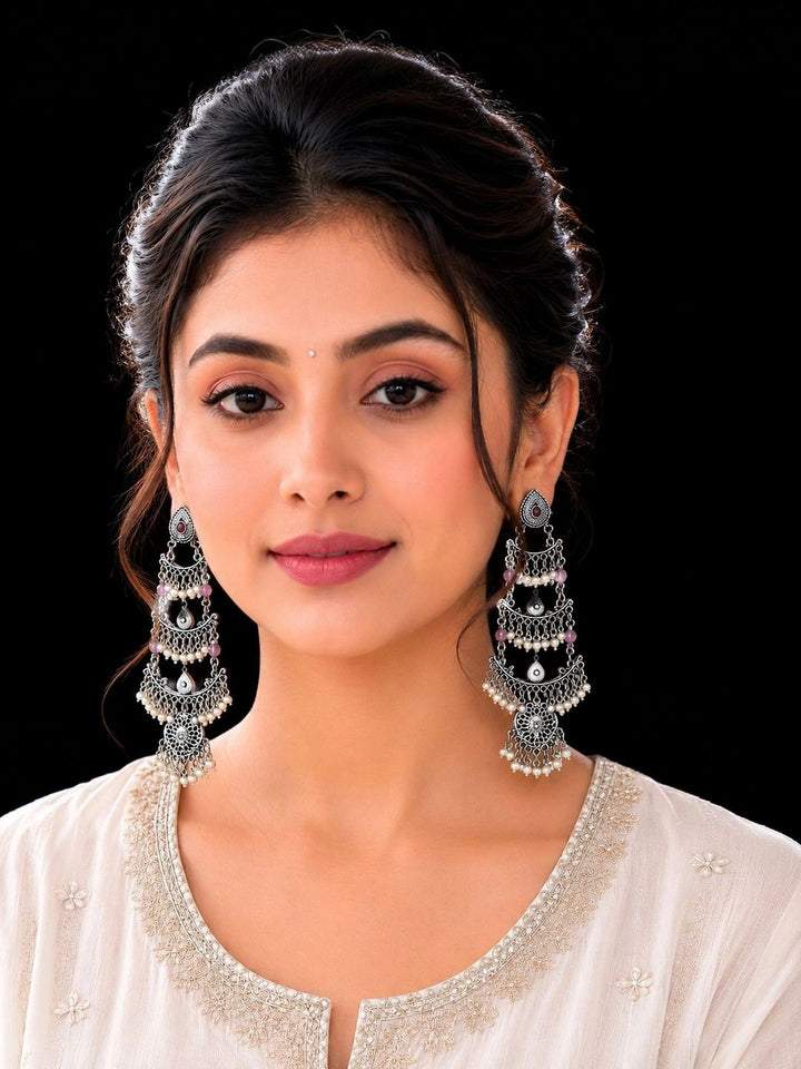 PANASH Teardrop Shaped Drop Earrings