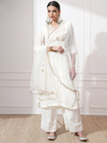 Vishudh Women Ethnic Motifs Embroidered Regular Kurta with Trousers & With Dupatta