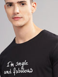 ADRO Men Typography Printed Round Neck Cotton T-shirt