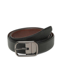 Teakwood Leathers Men Textured Leather Reversible Formal Belt