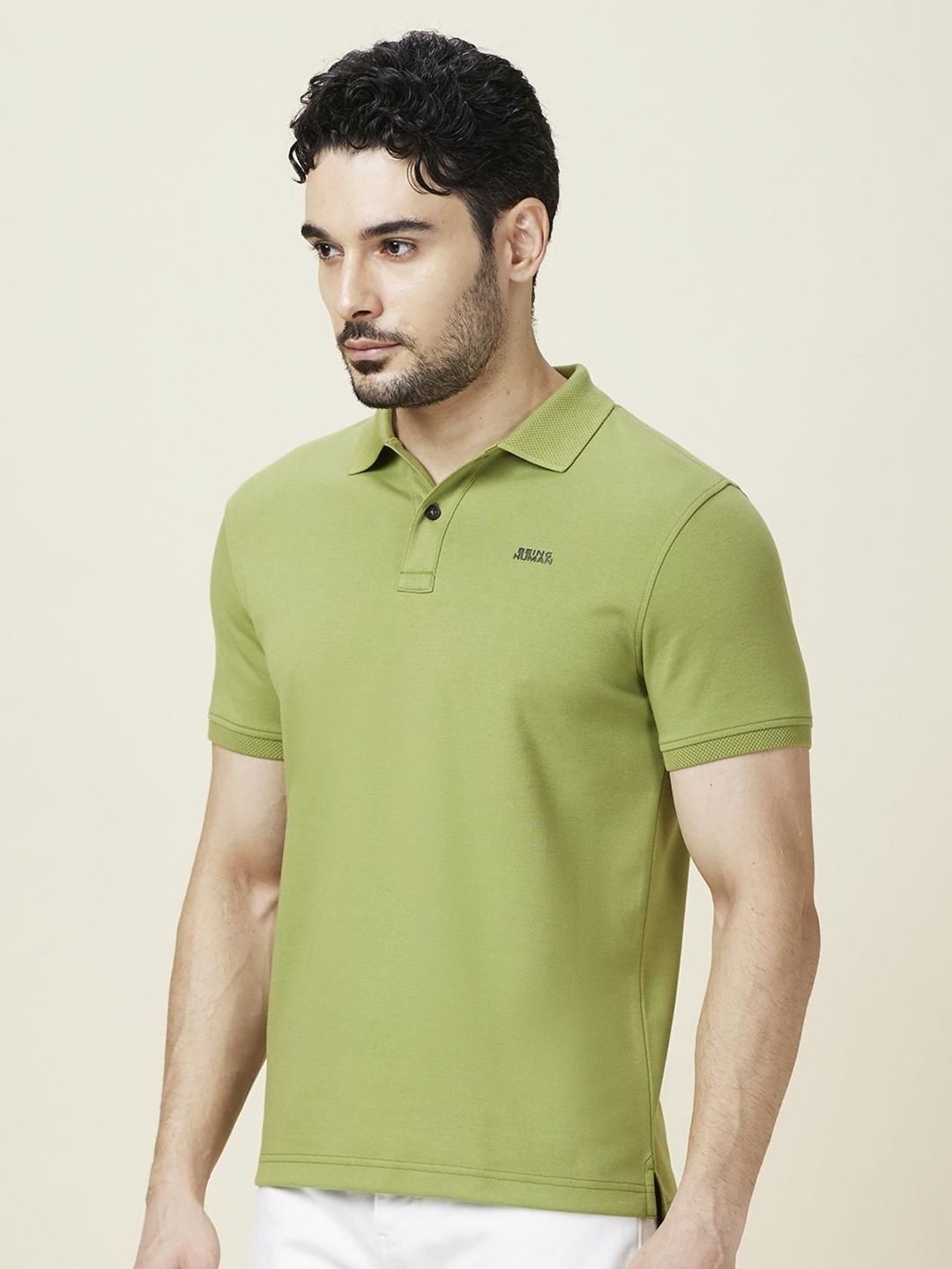 Being Human Men Solid Polo Collar Slim Fit T-shirt
