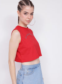 DressBerry Retro Revolution Printed Crop T-shirt