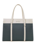 Lino Perros Structured Colorblocked Shoulder Bag With Padded Laptop Sleeve