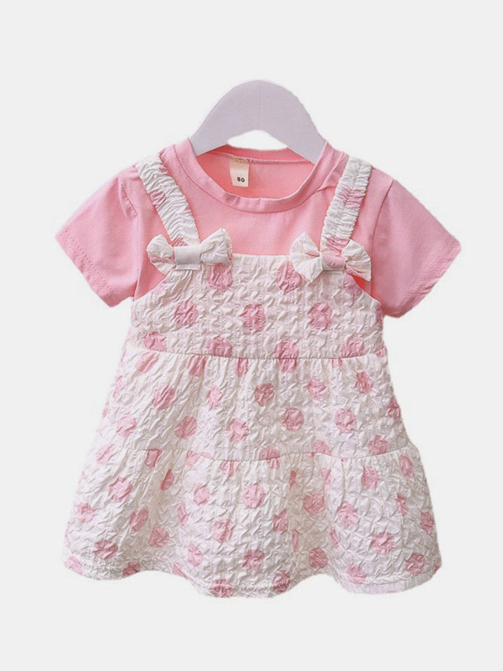 YK Girls Printed Cotton A-Line Dress