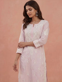 House of Chikankari Women Regular Chikankari Kurta with Trousers