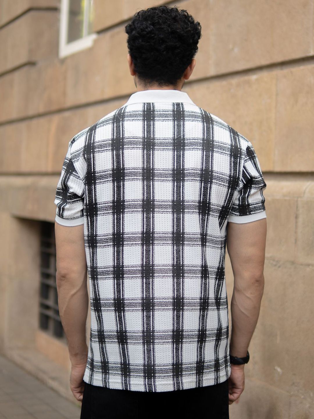 Powerlook SS25 Checked Polo Collar T-Shirt