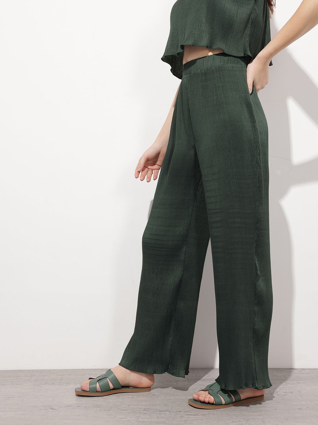 DressBerry Evening Of Elegance Accordion Pleated Trousers