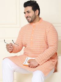 SOJANYA PLUS Floral Embroidered Thread Work Pure Cotton Straight Kurta with Pyjamas