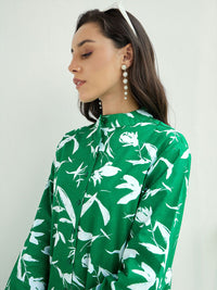 Pink Paprika by SASSAFRAS Conversational Print Shirt Midi Dress