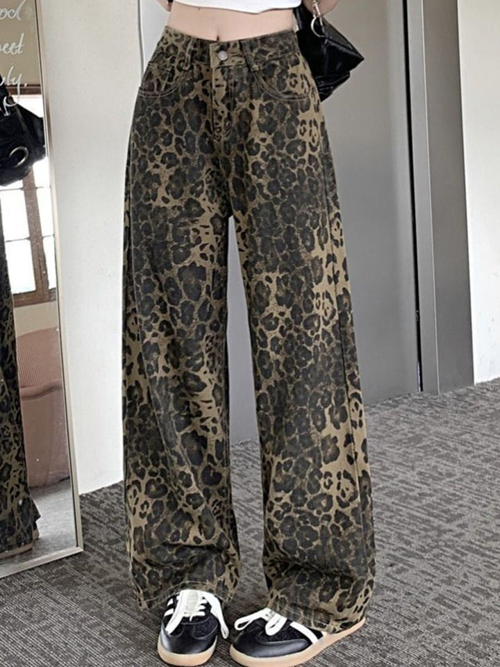 DressBerry Women Cotton Straight Fit High-Rise Light Fade Printed Jeans