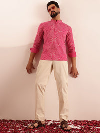 Anouk Ethnic Motifs Printed Mandarin Collar Short Kurta