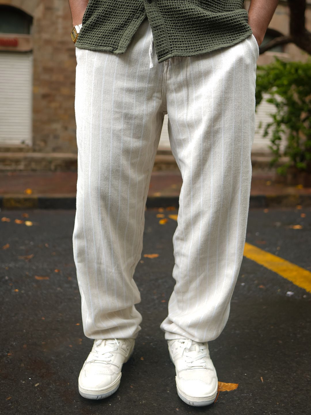Powerlook Men Cotton Loose Fit Baggy Cargos Trousers