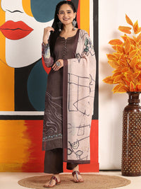 Mamicha Women Floral Printed Regular Pure Cotton Kurta with Trousers & With Dupatta